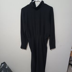 Zara Black Long-Sleeve Turtleneck Dress
